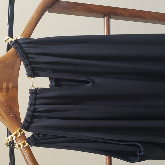 Nwot Michael Kors black dress with gold chain   2X - Picture 6 of 7